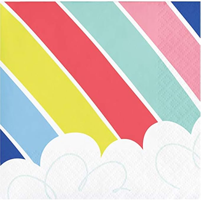 OVER THE RAINBOW BEVERAGE NAPKINS 16-PIECE - Image 1